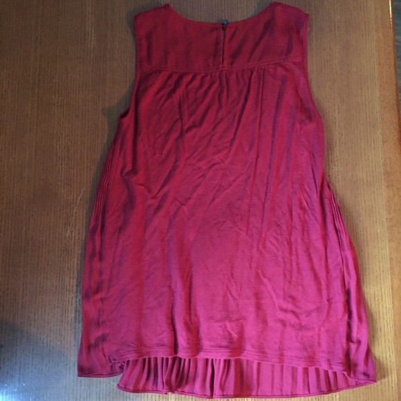 LOFT Red Sleeveless Tank Top Shell - Picture 5 of 6
